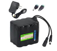 SSCYHT Batteria agli ioni di litio 12V 10Ah Batteria di ricambio 12V Batterie al litio 10Ah Batterie rimovibili con caricabatterie e adattatore per kit motore Max 120W,12v10ah 1pack