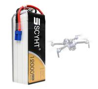 SSCYHT Batteria agli ioni di litio 22,2 V Batteria Lipo 12000 mAh Batterie ricaricabili 12 Ah Batterie di ricambio per drone con porta EC5 per motore 150 W a 270 W,22.2v12000mah 1pack