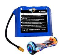 SSCYHT Batteria agli ioni di Litio da 29,4 V 4 Ah per Hoverboard con BMS, Adatta per Hoverboard/Scooter/Auto Senza Pedali 7S2P, Batteria di Ricambio Ricaricabile da 117,6 Wh