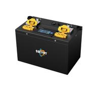 SSCYHT Batteria AGV per Comunicazione RS485 | Batteria LiFePO4 da 12,8 V e 25,6 V, batterie al litio 10,8V 25,2V, ricaricabili, rimovibili, con spia luminosa.
