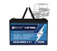 SSCYHT Batteria al litio 12V 100Ah Batteria LiFePO4 12V Batterie di ricambio con maniglia per motori 250W a 1200W per camper, motori elettrici, applicazioni fuori rete e solari