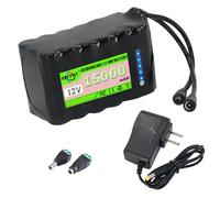 SSCYHT Batteria al litio 12V 15Ah Batteria ricaricabile 12V Batterie agli ioni di litio 15Ah Batterie rimovibili per motori 50W a 180W con caricabatterie e adattatore,12v15ah 1pack