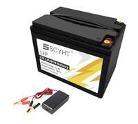 SSCYHT Batteria al litio 12V 50Ah 36Ah Batteria LiFePO4 12V Batterie a ciclo profondo per nautica, solare, camper con caricabatterie e maniglia per kit motore 250W a 600W,12v50ah 134mm