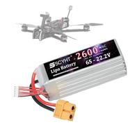 SSCYHT Batteria al litio 22,2 V 2200 mAh 2600 mAh 3000 mAh Batteria Lipo 6S Batterie per droni 22,2 V Batterie ricaricabili per aeromodelli con porta XH-6S,22.2v2600mah xt60