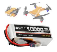 SSCYHT Batteria al litio 22,2 V 6S Batteria Lipo 25C Batterie di ricambio 10000 mAh Batterie droni per aeromodelli per motori da 100 W a 222 W con porta XH-6S,22.2v10000mah 25c qs8