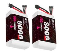 SSCYHT Batteria al litio 22,2 V 6S Batteria per droni 10C Batterie Lipo Batterie di ricambio per drone telecomandato, aeromodello, buggy elettrico con porta XT60-U,22.2v8ah 10c 2pack