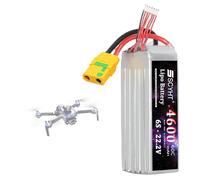 SSCYHT Batteria al litio 22,2 V Batteria Lipo 6S 6000 mAh 7200 mAh 6800 mAh 4200 mAh 6500 mAh Batterie di ricambio per drone con porta XT90 per motori 160 W,22.2v4600mah xt90 s