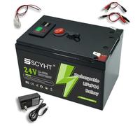 SSCYHT Batteria al litio 24 V 10 Ah 8 Ah Batteria LiFePO4 12 Ah Batterie agli ioni di litio 24 V Batterie di ricambio per alimentazione solare di backup con porta USB,24v8ah