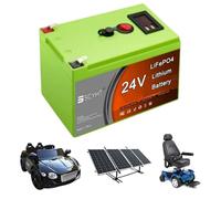 SSCYHT Batteria al litio 24V Batteria a ciclo profondo con display