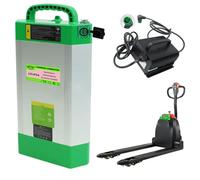 SSCYHT Batteria carrello elevatore elettrico 24V 48V Senza CAN Batteria al litio per transpallet elettrico CBD15JLI2 Batterie LiFePO4 per CBD20JLI2 con BMS,48v20ah square charger