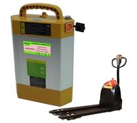 SSCYHT Batteria carrello elevatore elettrico 24V 48V Senza CAN Batteria al litio per transpallet elettrico CBD15JLI2 Batterie LiFePO4 per CBD20JLI2 con BMS,24v28ah rhombus