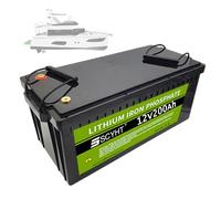SSCYHT Batteria LiFePO4 12V 200Ah 300 Ah 150Ah Batterie al litio 12V Pacco batteria ricaricabile con BMS integrato per motore elettrico, camper, solare, alimentazione di backup,12v200ah