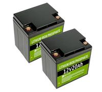 SSCYHT Batteria LiFePO4 12V 20Ah 45Ah 30Ah Batteria ricaricabile 12V Batterie al litio 45Ah Batterie per bici elettriche con BMS per kit motore da 200W a 550W,12v20ah 2pack