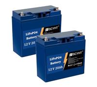 SSCYHT Batteria LiFePO4 12V 20Ah Batteria al litio 20Ah Batterie rimovibili 12V Batterie di ricambio per auto elettrica giocattolo per motori 50W a 250W,12v20ah 2pack