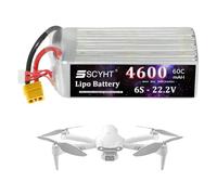 SSCYHT Batteria Lipo 22,2 V 6000 mAh 4200 mAh 6500 mAh 7200 mAh 5200 mAh Batteria al litio 6S Batterie per drone per kit motore 50 W a 160 W con connettore a T,22.2v4600mah xt60 u