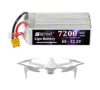 SSCYHT Batteria Lipo 22,2 V 6000 mAh 4200 mAh 6500 mAh 7200 mAh 5200 mAh Batteria al litio 6S Batterie per drone per kit motore 50 W a 160 W con connettore a T,22.2v7200mah xt60 u
