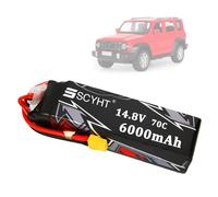 SSCYHT Batteria Lipo 4S 14,8 V 6000 mAh 6500 mAh 8500 mAh Batteria al litio 14,8 V Batterie ricaricabili per auto telecomandata per motore 50 W a 130 W e porta XT60,14.8v6000mah 1pack