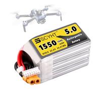 SSCYHT Batteria Lipo 5.0 22,2 V 1800 mAh 850 mAh 1400 mAh 1550 mAh 1200 mAh Batteria per drone 22,2 V Batterie al litio per motori inferiori a 40 W con porta XT60,22.2v1550mah 1pack