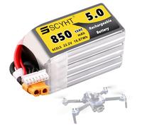 SSCYHT Batteria Lipo 5.0 22,2 V 1800 mAh 850 mAh 1400 mAh 1550 mAh 1200 mAh Batteria per drone 22,2 V Batterie al litio per motori inferiori a 40 W con porta XT60,22.2v850mah 1pack