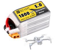 SSCYHT Batteria Lipo 5.0 22,2 V 1800 mAh 850 mAh 1400 mAh 1550 mAh 1200 mAh Batteria per drone 22,2 V Batterie al litio per motori inferiori a 40 W con porta XT60,22.2v1800mah 1pack