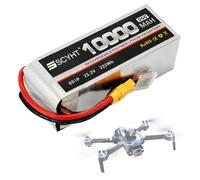 SSCYHT Batteria Lipo 6S 22,2 V Batteria al litio 10000 mAh Batterie ricaricabili 22,2 V Batterie droni per aeromodelli con porta XH-6S per motore 100 W a 222 W,22.2v10000mah xt90