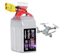 SSCYHT Batteria Lipo 6S 22,2 V Batteria al litio 1500 mAh 1800 mAh Batterie per droni 22,2 V Batterie di ricambio per aeromodelli con porta XH-6S,22.2v1800mah xt90 s