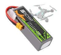 SSCYHT Batteria Lipo 6S 22,2V 6000mAh 3300mAh 3600mAh 4200mAh 5300mAh 2600mAh Batteria al litio 22,2V Batterie di ricambio per motori 50W a 133,2W con porta XT60,22.2v5300mah 155mm