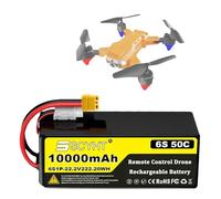 SSCYHT Batteria LiPo 6S 22,2V Batteria al litio 10000 mAh Batterie ricaricabili 22,2V Batterie droni per aeromodelli con connettore XH-6S per motori 200W a 222W,22.2v10000mah xt60 u