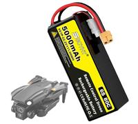 SSCYHT Batteria LiPo 6S 22,2V Batteria al litio 5000 mAh Batterie droni 22,2V Batterie ricaricabili per aeromodelli con connettore XH-6S per motori da 50W a 111W,22.2v5000mah xt60