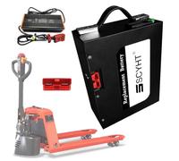 SSCYHT Batteria per carrello elevatore elettrico 48 V Batteria al litio 24 V Batterie transpallet elettrico Batterie 20Ah LiFePO4 Accessorio movimentatore telescopico,24v25ah with charger