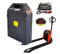 SSCYHT Batteria per carrello elevatore elettrico 48V 24V Batteria al litio per sollevatore telescopico PTE15Q Batterie LiFePO4 ricaricabili con BMS e porta Anderson,24v50ah with charger