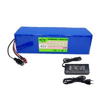SSCYHT Batteria per Scooter da 48 V 12 Ah con BMS Batteria al Litio di Ricambio con Spina CC + T per Motore per Biciclette elettriche da 250 W, 450 W e 600 W Kit Ebike da 48 Volt