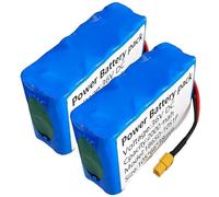 SSCYHT Batteria ricaricabile 36V Batteria al litio 36V 2Ah Batterie hoverboard 10S1P Batterie di ricambio per auto senza pedali per motori 50W a 75W con BMS e porta XT60,36v2ah 2pack