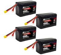 SSCYHT Batterie ricaricabili 22,2 V Batteria al litio 6S Batteria Lipo per drone Batterie da 13500 mAh con porta XT60-U per kit motore 50 W a 300 W,22.2v13500mah 4pack