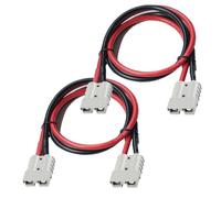 SSCYHT Connettore Anderson 50 A con cavo connettore 8AWG Cavo con connettori carrelli elevatori elettrici per batterie al litio golf cart Cavi di ricarica a doppia testa,0.3m cable 2pcs