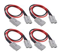 SSCYHT Connettore Anderson 50 A con cavo di collegamento da 10 AWG Cavi e connettori uno a uno per carrelli elevatori elettrici per batterie al litio Linea a doppia testa,0.5m cable 4pcs