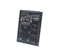 SSD Case Enclosure M2 + MSATA A SATA3.0 6Gb Adattatore Riser Card Board con Socket In Metallo Supporta M.2 SSD MSATA
