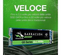 SSD da 1 TB M2 NVMe PCIe Gen3 x4 Seagate BarraCuda Q5 ZP1000CV3A001 da interno