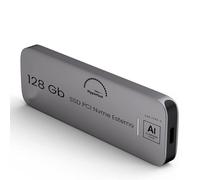 SSD Esterno Portatile 128GB USB 3.2 Gen2 USB-C, per uso Professionale | Fino a 1050 MB/s, Ultra veloce, Case Alluminio, include adattatore da USB-C a USB, per uso professionale