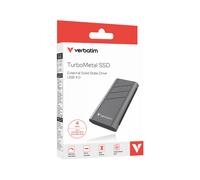 Verbatim TurboMetal Portable SSD da 4 TB, ultra veloce fino a 3700 MB/s, disco rigido esterno USB 4 40 Gbps, per Mac, PC, smartphone e console di gioco