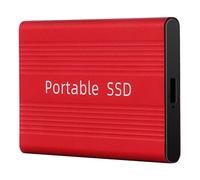 SSD portatile USB 3.0 USB-C 1TB 500GB disco a stato solido esterno 6.0Gb/S disco rigido esterno per laptop, fotocamera desktop o server (colore: rosso, dimensioni: 500 GB)