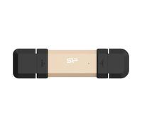 SSD Silicon Power DS72 250GB USB Type-A/Type-C 3.2 Gen2 Crittografia Oro