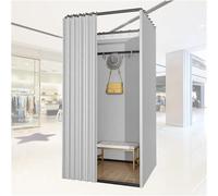 SSDDLZEQ Ampio spogliatoio temporaneo dal pavimento al soffitto, con struttura in metallo, divisorio per la privacy, adatto per negozi e uffici, 3 misure (80 x 80 x 200 cm)