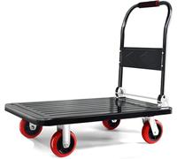 SSDDLZEQ Carrello a Piattaforma Carrello a pianale Carrello Pieghevole con Maniglia in Metallo Carico 990 libbre Carrello for movimentazione for carichi Pesanti