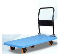 SSDDLZEQ Carrello Piatto portatileCarrello Pieghevole in metalloCarrello Mobile a Quattro ruoteCarico 150 kg/300 kgCarrello piattoCarrello for Bagagli(Yellow,72 * 48cm)