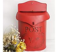 SSDDLZEQ Cassette postali da Appendere Cassetta Postale a Parete Cassetta Postale Cassetta Postale Giardino Esterno Decorazione da Parete in Ferro Stile Francese Vecchia Cassetta Postale d'Epoca(Red)