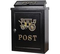 SSDDLZEQ Cassette postali da Appendere Cassetta Postale da Parete Rurale Europea, Cassetta Postale Esterna Impermeabile con Chiave e Serratura, Scatola for la Consegna dei pacchi di giornali(I)