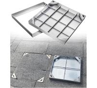 SSDDLZEQ Coperchio di Accesso for Fossa settica Quadrato da Incasso, Adatto for Giardini, residenze e Cortili Ornamenti da Giardino(31.5x31.5in)