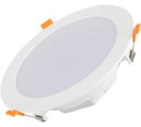 SSDDLZEQ Illuminazione Robusto faretto da incasso da 24W Plafoniere professionali a pannello tondo in alluminio Luce a foro incorporato a LED antiriflesso for interni(Warm Light)