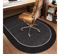 SSDDLZEQ Modello di Alta Gamma e Resistente Tappetino for Sedia da Gioco a Pelo Corto, Progettato specificamente for Pavimenti in Legno(Black Gray,100x120cm)